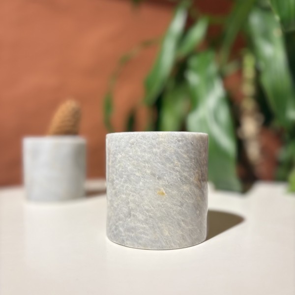 Gri Mermer Küçük Vazo